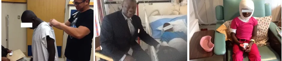 Photo collage showing child medical referrals and hospital pathways