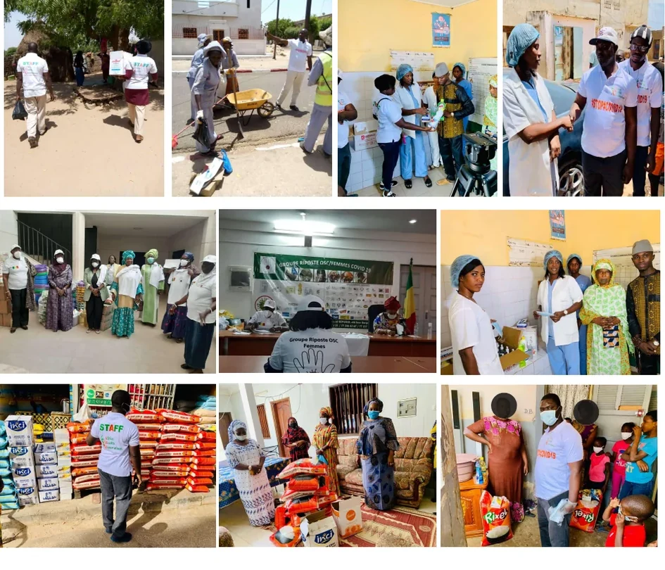 Africa Health Innovations field and partnership photo collage