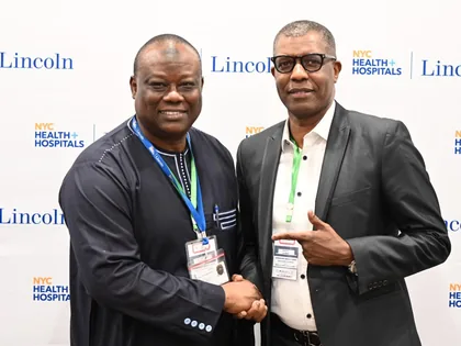 Africa Health Innovations discussion photo with conference participant